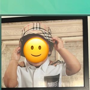 Boy white Burberry polo worn for picture